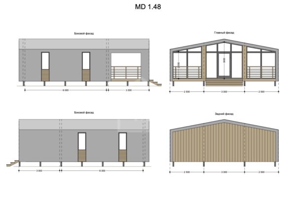 Фасад модульного дома