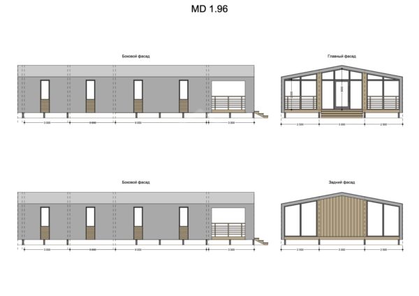 Фасад модульного дома