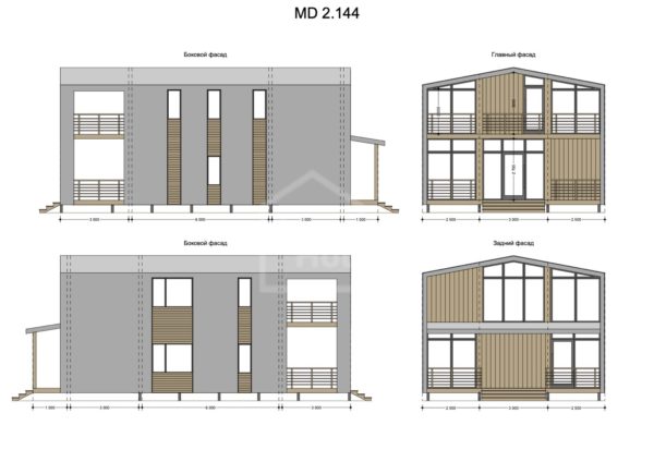Фасад модульного дома