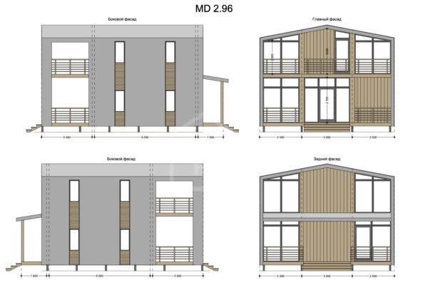 Фасад модульного дома