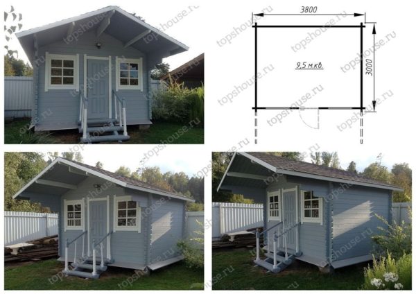 Маленький дачный домик с одной комнатой 9.5 квм