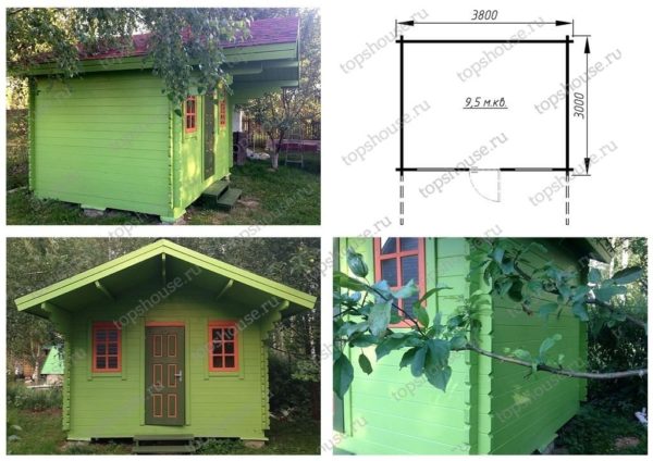 Маленький дачный домик с одной комнатой 9.5 квм